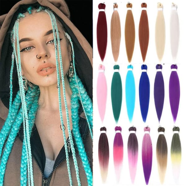 Pre-stretched Braiding Hair 26 Inch Hair Extensions for Afro Crochet Braids Synthetic Fake Hair DIY Pink Peach Pink Jumbo Braid