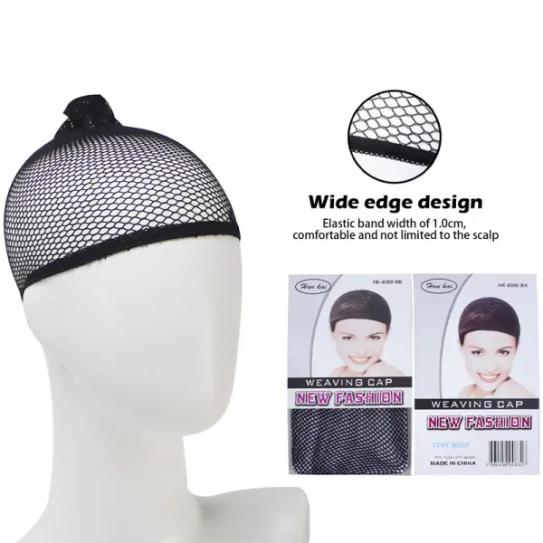 Nylon Mesh Weaving Black Wig Hair Net With Elastic New Fashion Hairnet Mesh Wig Caps Weaving Wig Cap & Hairnets for Women
